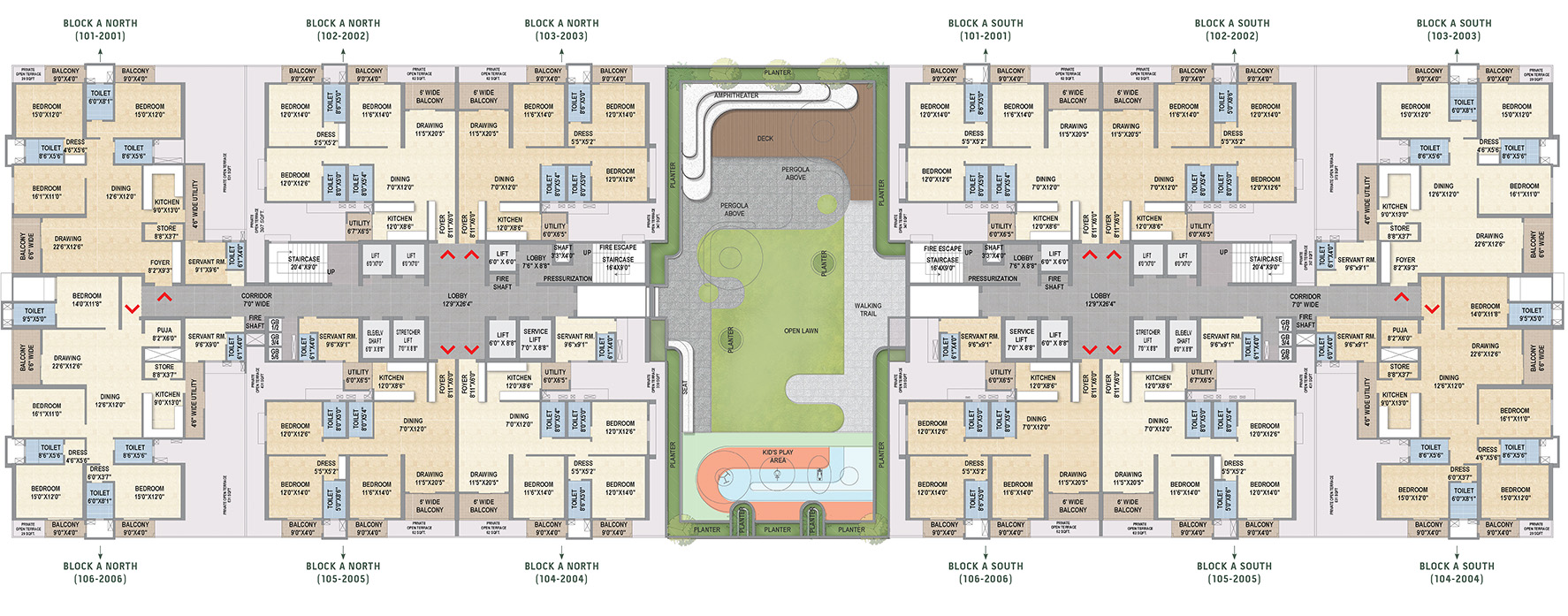 floor plan for 3bhk flat